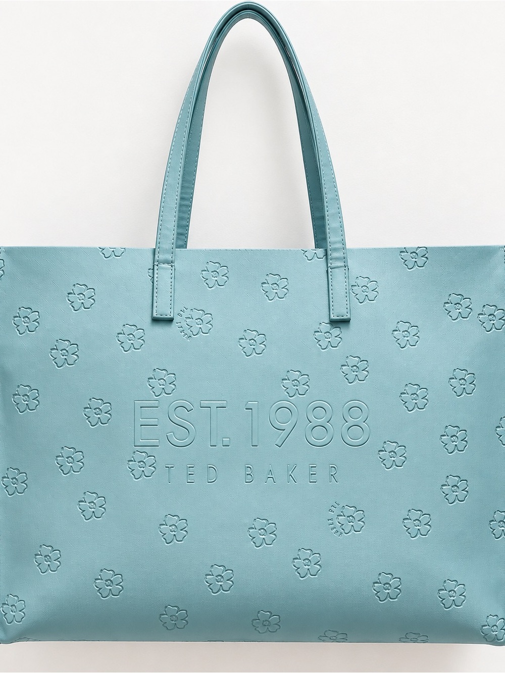 Ted Baker Teal Embossed Floral Tote
